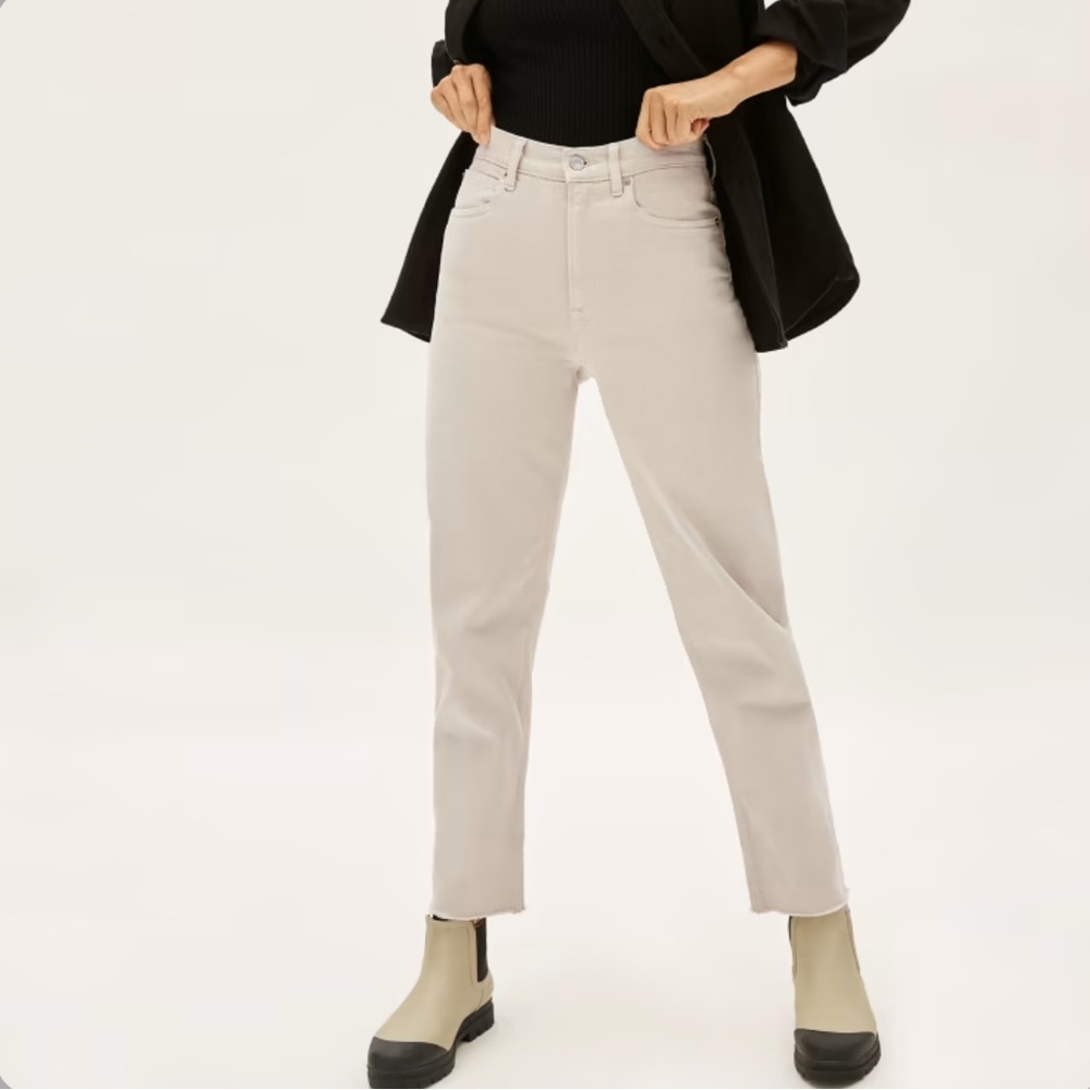 Everlane Way-High Jean in flax